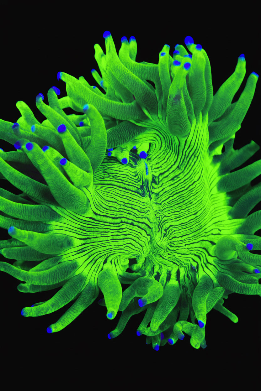 Elegance coral ( neon with blue tips)